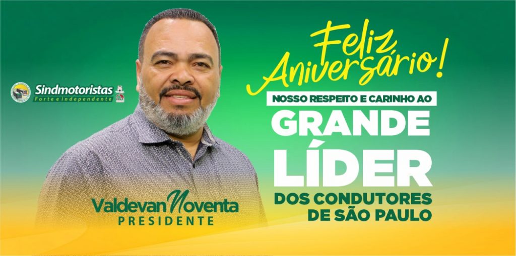 Nosso respeito e carinho ao grande líder sindical dos condutores de SP e do Brasil. Feliz aniversário!